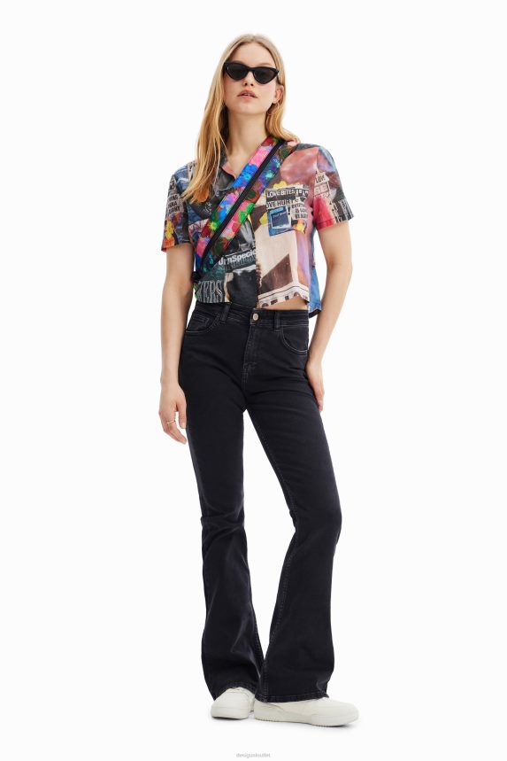 Women DesigualFlared jeans Clothing 68X240581