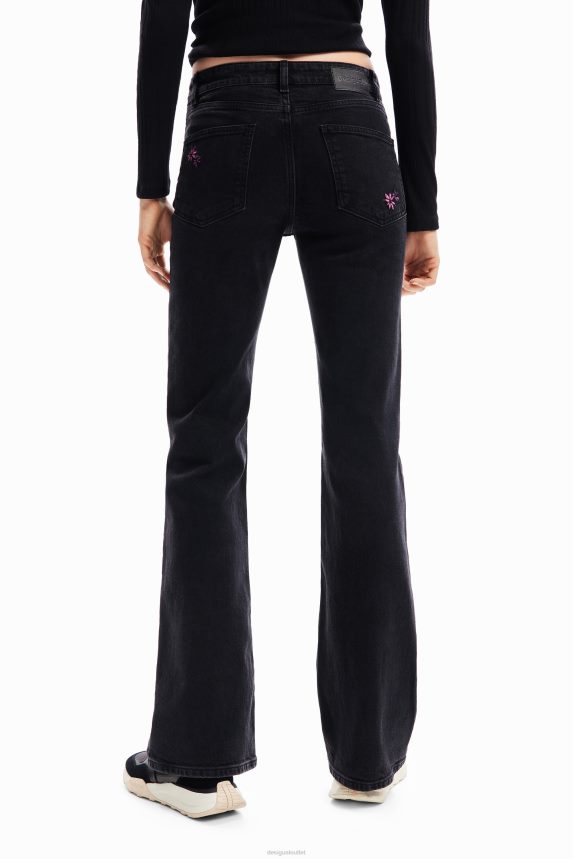 Women DesigualFloral flare jeans Clothing 68X240223