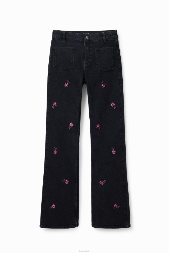 Women DesigualFloral flare jeans Clothing 68X240223