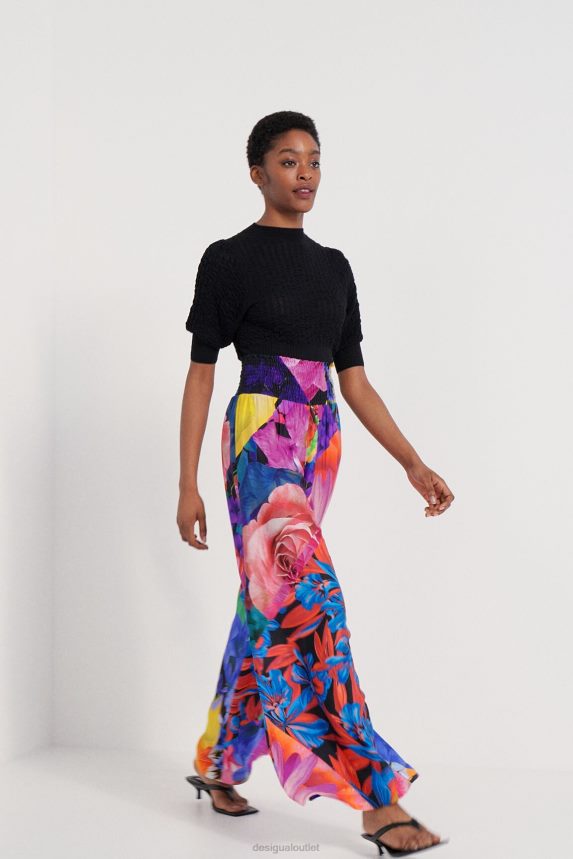 Women DesigualFloral palazzo trousers Clothing 68X2401078
