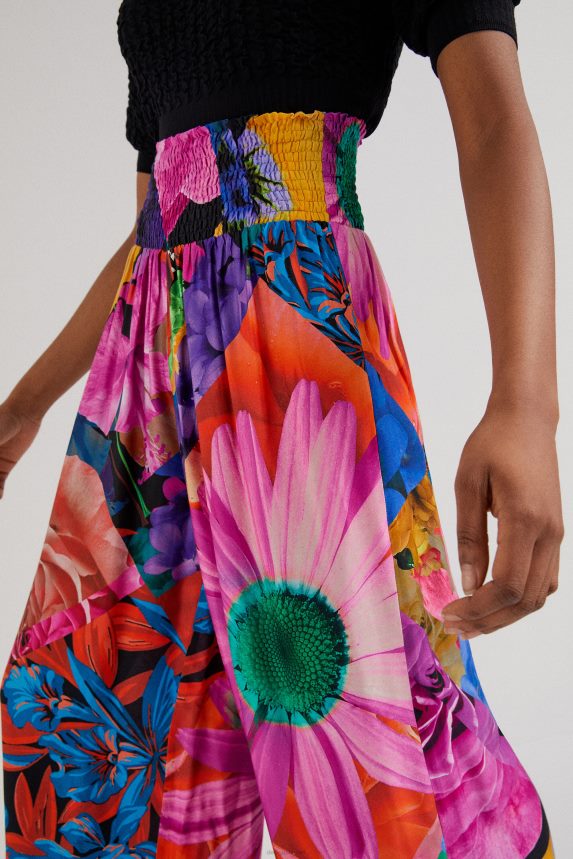 Women DesigualFloral palazzo trousers Clothing 68X2401078