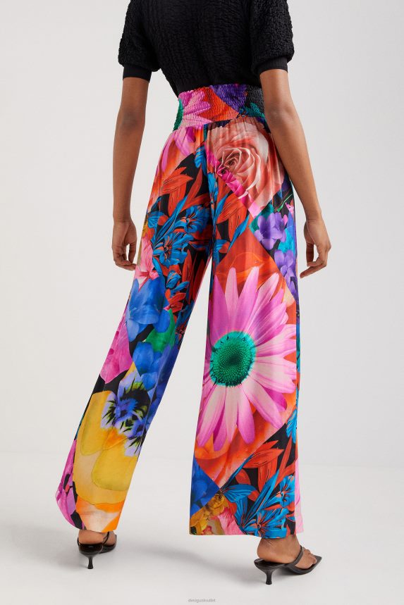 Women DesigualFloral palazzo trousers Clothing 68X2401078