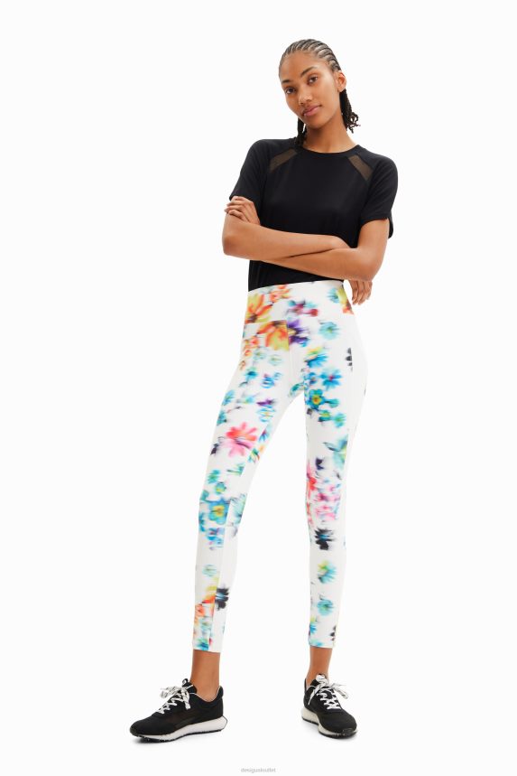 Women DesigualFloral sport leggings Clothing 68X240507