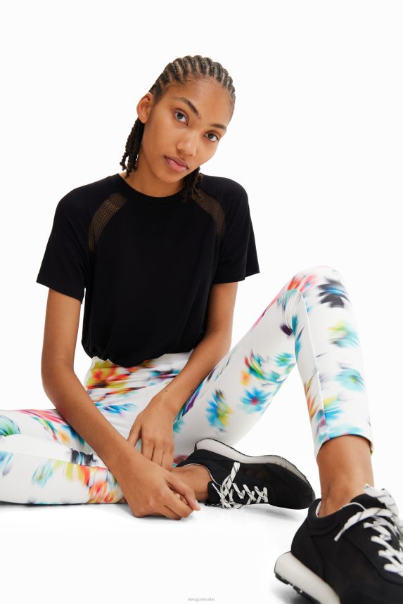 Women DesigualFloral sport leggings Clothing 68X240507