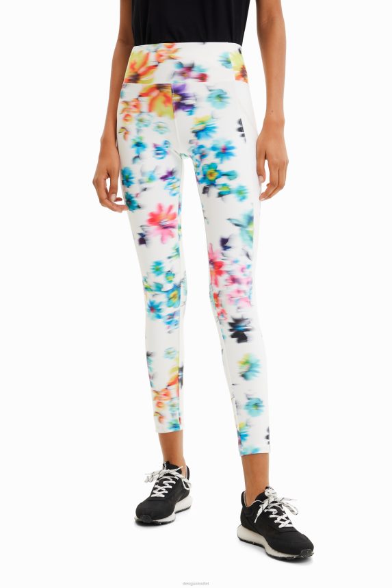 Women DesigualFloral sport leggings Clothing 68X240507