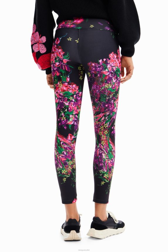 Women DesigualFloral sport leggings Clothing 68X24097