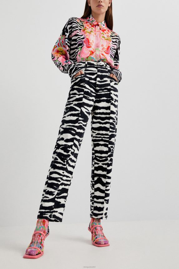 Women DesigualHigh-waisted long trousers Clothing 68X2401034