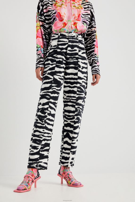 Women DesigualHigh-waisted long trousers Clothing 68X2401034