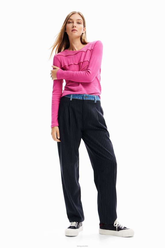 Women DesigualHybrid tailored trousers Clothing 68X24080