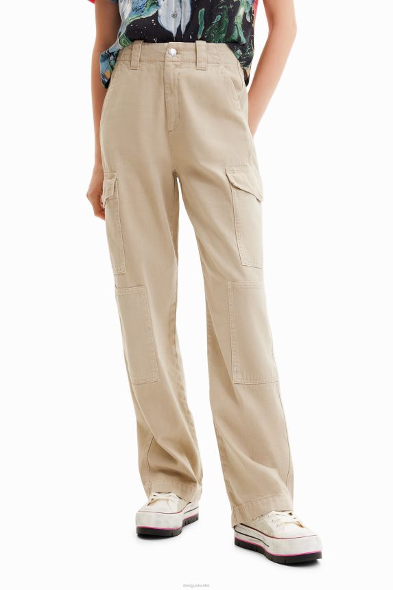 Women DesigualLong cargo trousers Clothing 68X240228