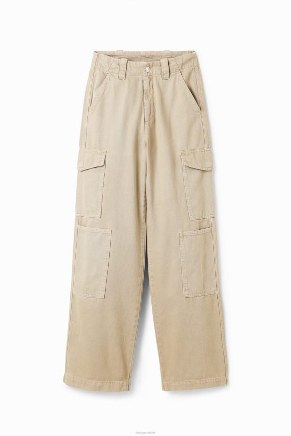 Women DesigualLong cargo trousers Clothing 68X240228