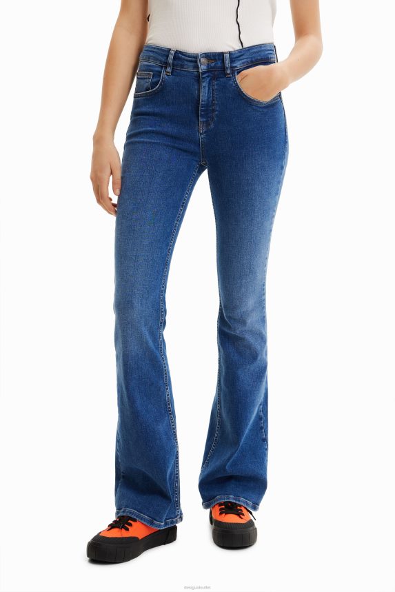 Women DesigualLong flare jeans Clothing 68X240996