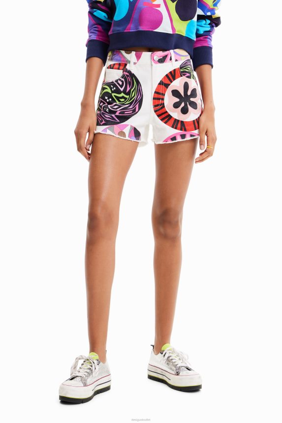 Women DesigualM. Christian Lacroix denim shorts Clothing 68X240896