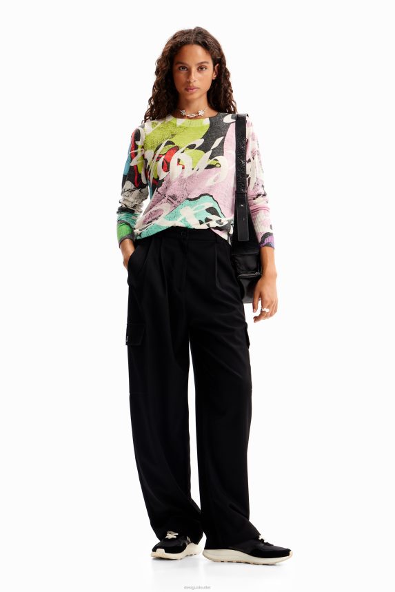 Women DesigualM. Christian Lacroix tailored trousers Clothing 68X240201