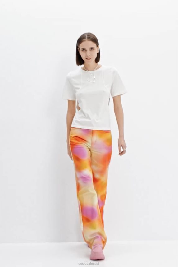 Women DesigualMaitrepierre multicolour wide leg jeans Clothing 68X240781