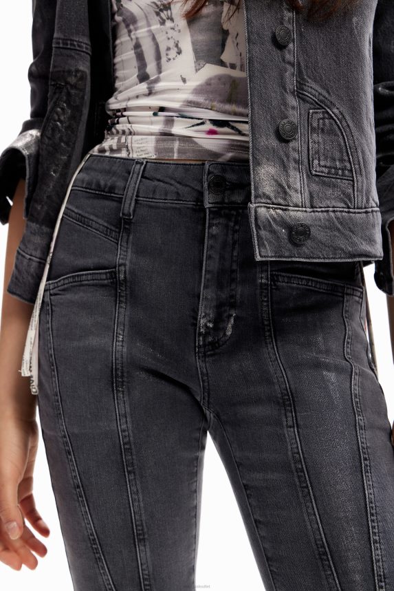 Women DesigualMetallic push-up skinny jeans Clothing 68X240257