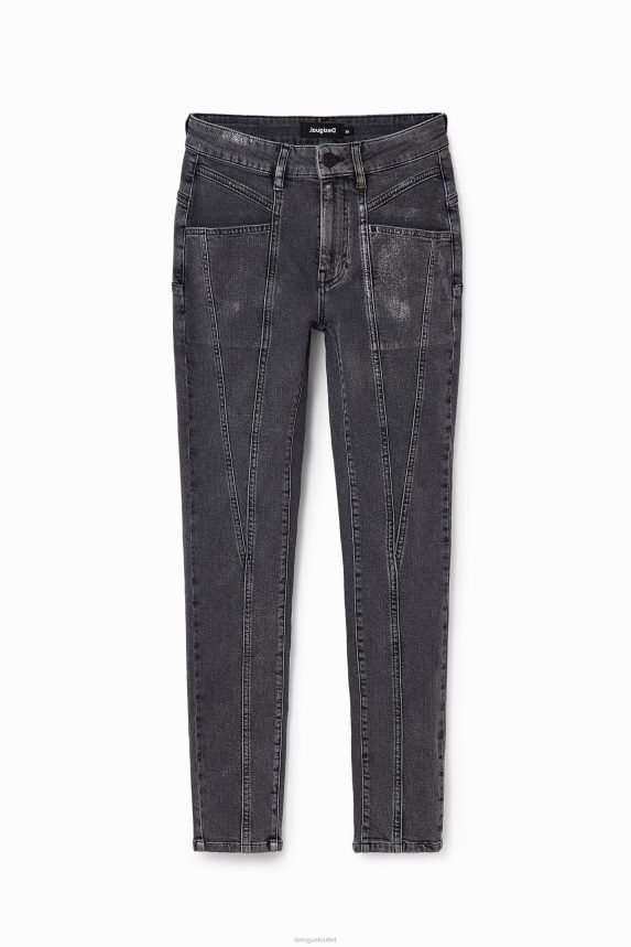 Women DesigualMetallic push-up skinny jeans Clothing 68X240257