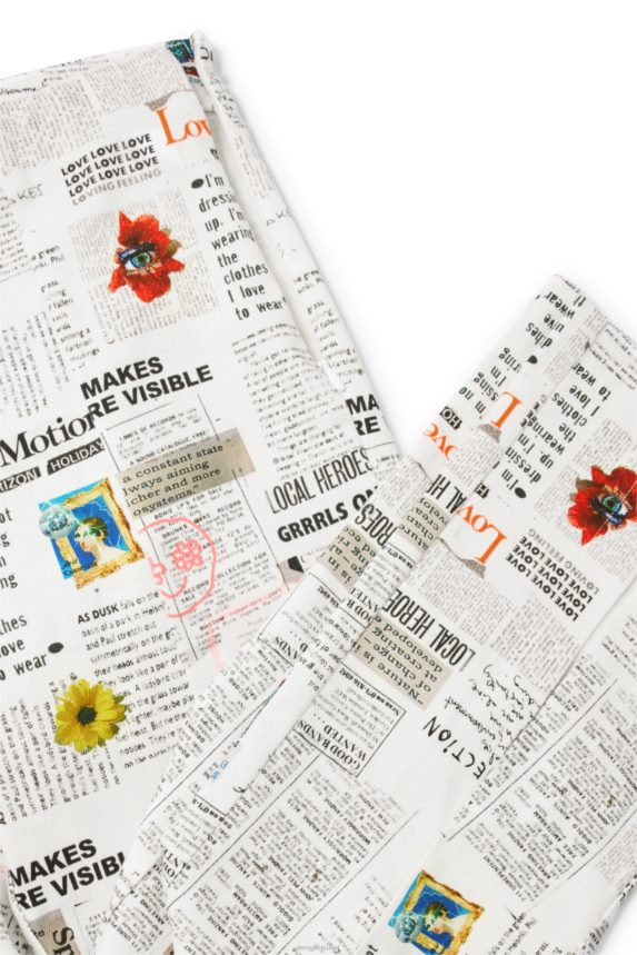 Women DesigualNewspaper slit trousers Clothing 68X240652