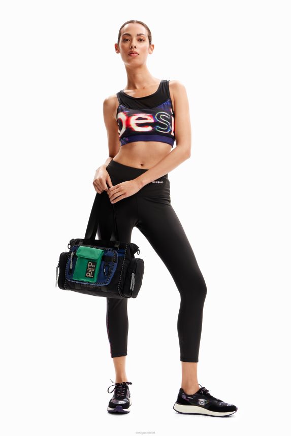 Women DesigualPlain glitch sport leggings Clothing 68X240192