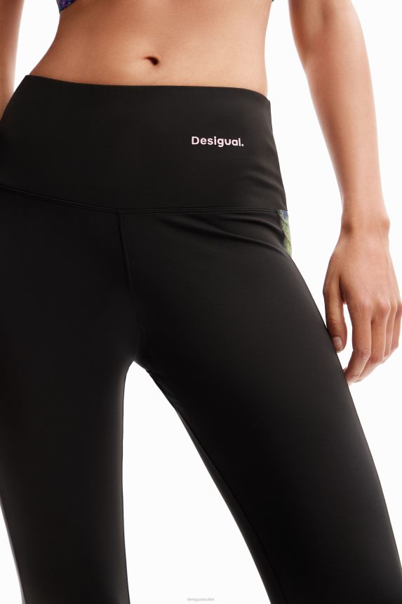 Women DesigualPlain glitch sport leggings Clothing 68X240192