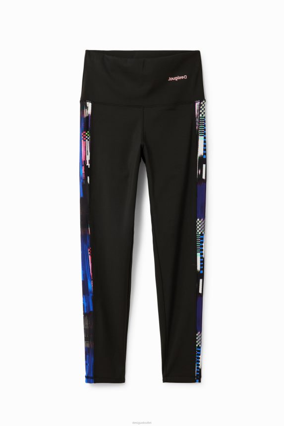 Women DesigualPlain glitch sport leggings Clothing 68X240192