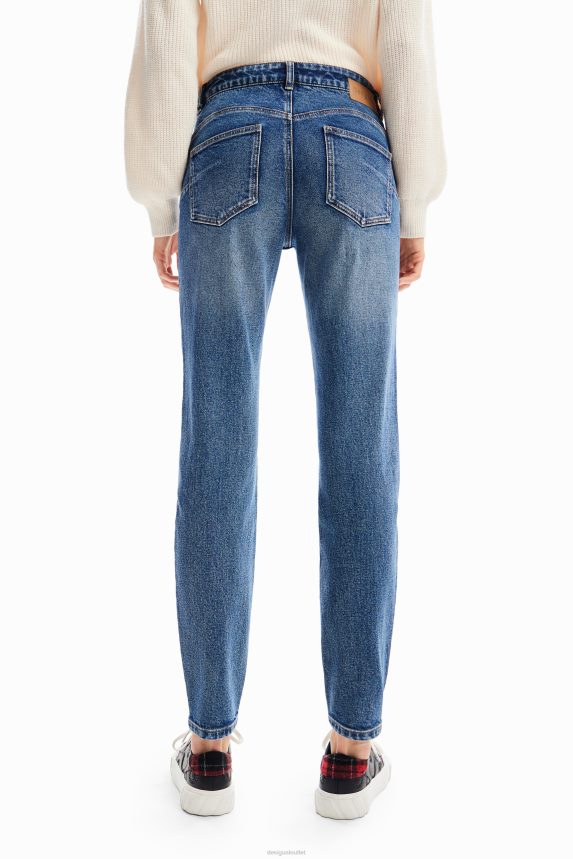 Women DesigualPush-up floral skinny jeans Clothing 68X24057