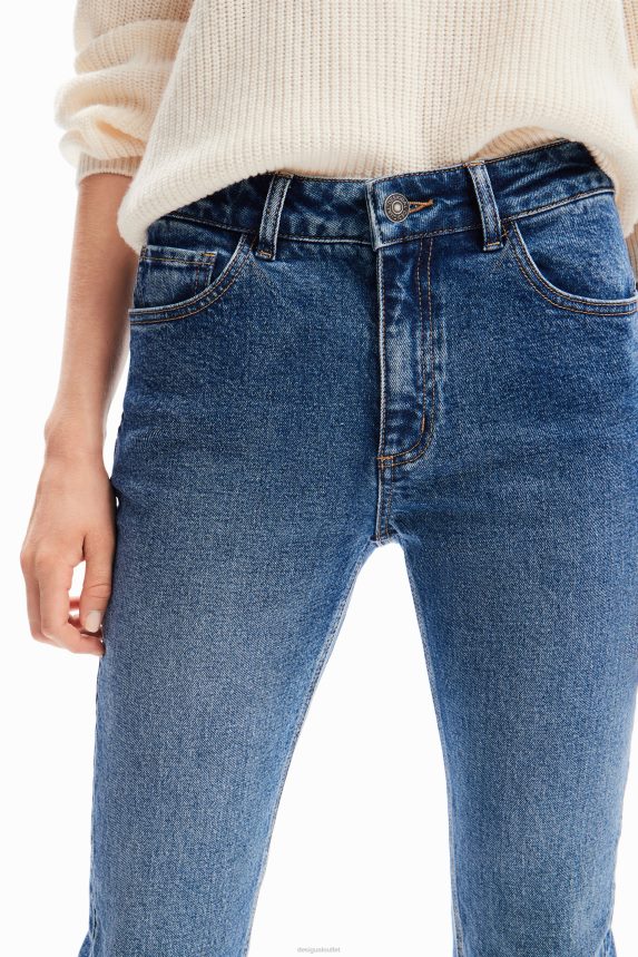 Women DesigualPush-up floral skinny jeans Clothing 68X24057