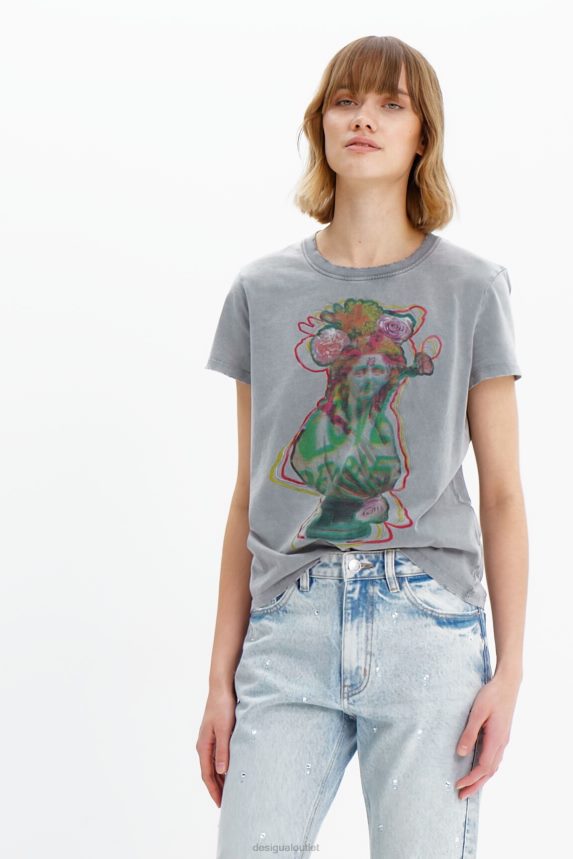 Women DesigualRhinestone straight jeans Clothing 68X240583