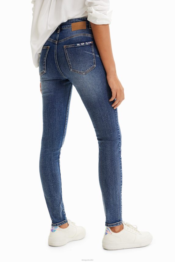 Women DesigualRipped slim push-up jeans Clothing 68X240729