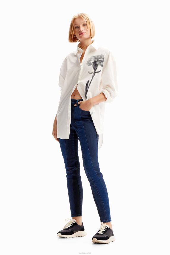 Women DesigualSeamed push-up skinny jeans Clothing 68X240238