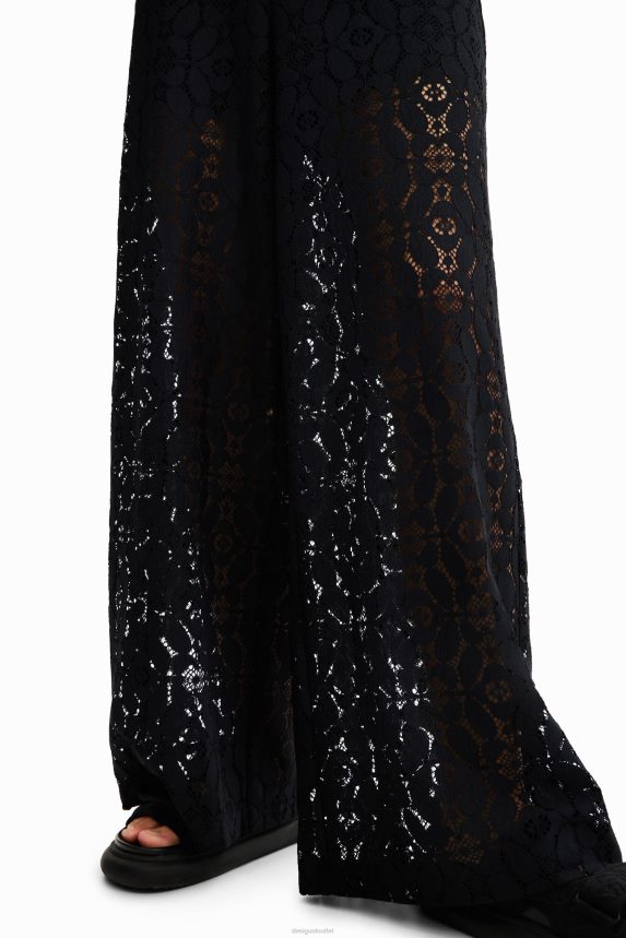 Women DesigualSheer lace trousers Clothing 68X240420