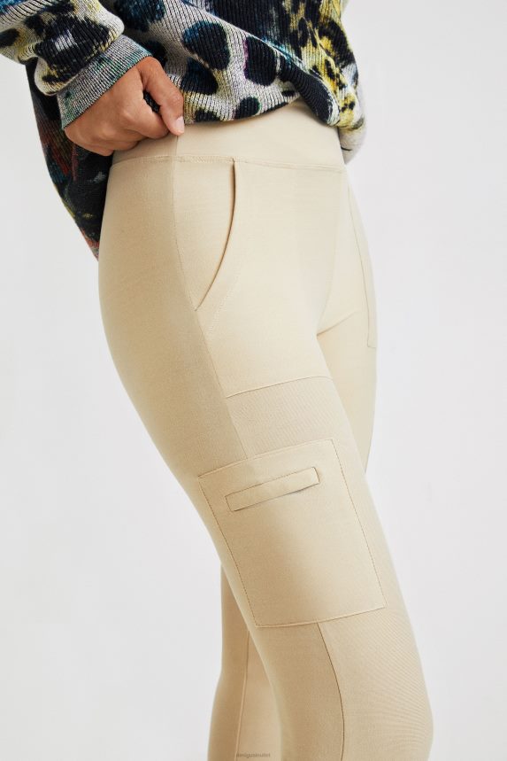 Women DesigualSlim leggings military Clothing 68X2401114