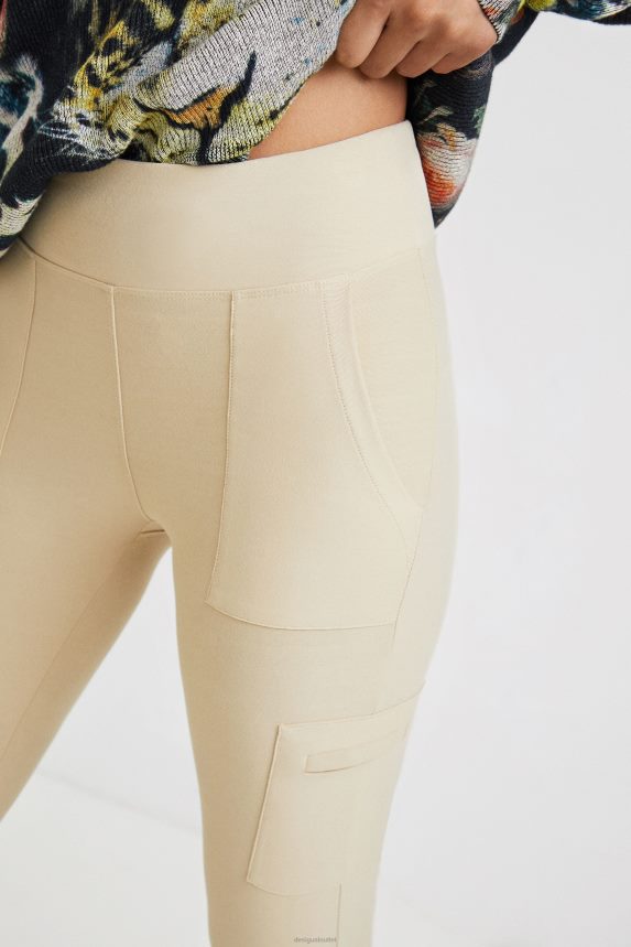 Women DesigualSlim leggings military Clothing 68X2401114