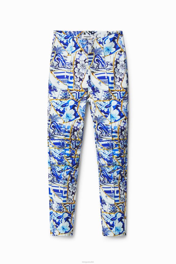 Women DesigualStella Jean printed slim trousers Clothing 68X240875