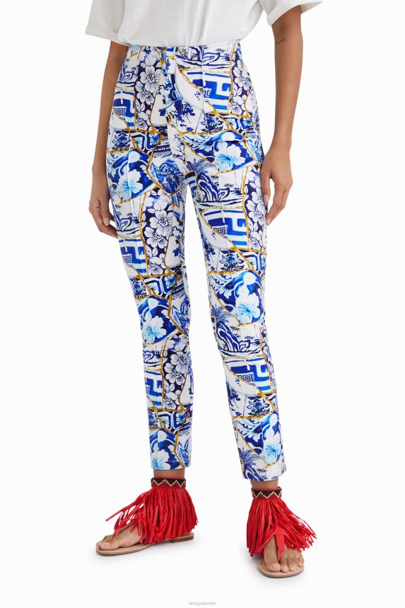 Women DesigualStella Jean printed slim trousers Clothing 68X240875