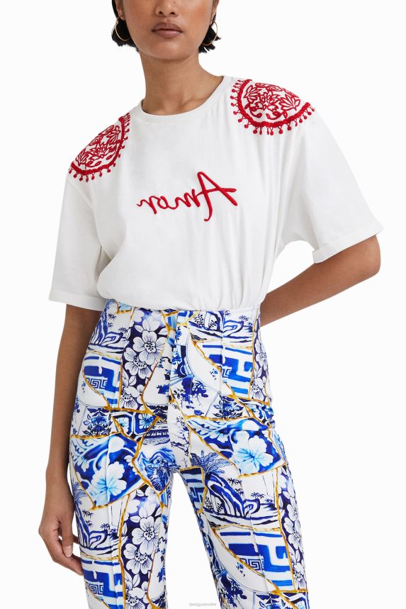 Women DesigualStella Jean printed slim trousers Clothing 68X240875