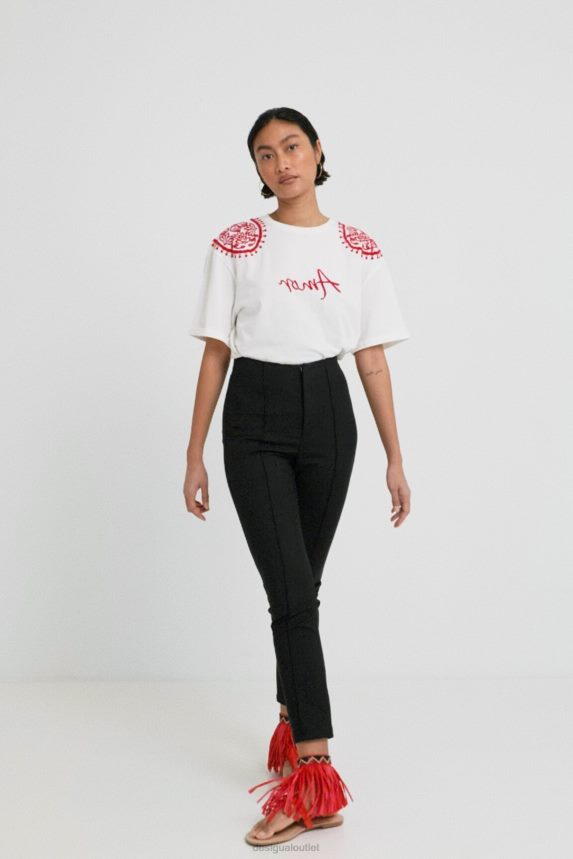 Women DesigualStella Jean slim trousers Clothing 68X2401079