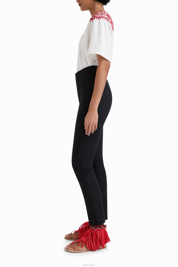 Women DesigualStella Jean slim trousers Clothing 68X2401079
