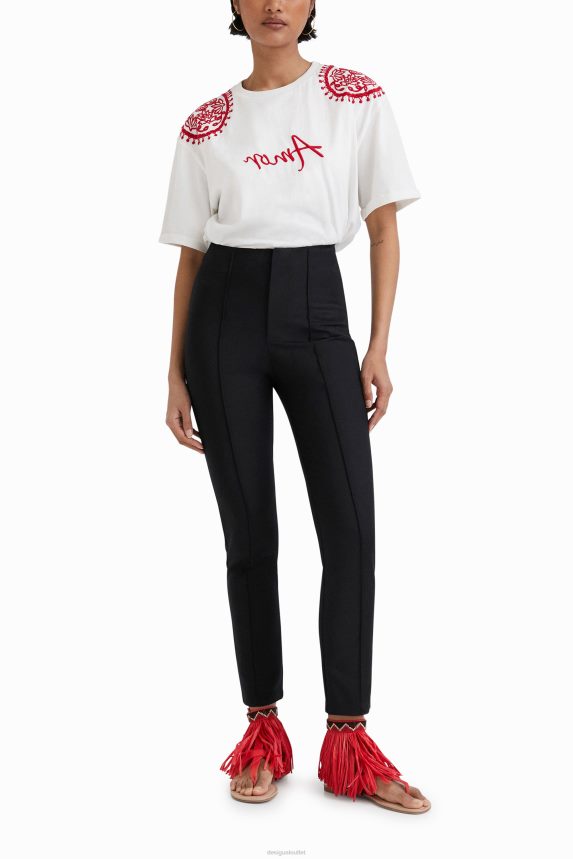 Women DesigualStella Jean slim trousers Clothing 68X2401079