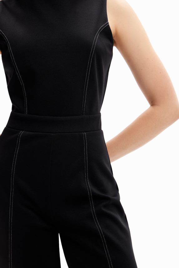 Women DesigualStitching culotte jumpsuit Clothing 68X24061