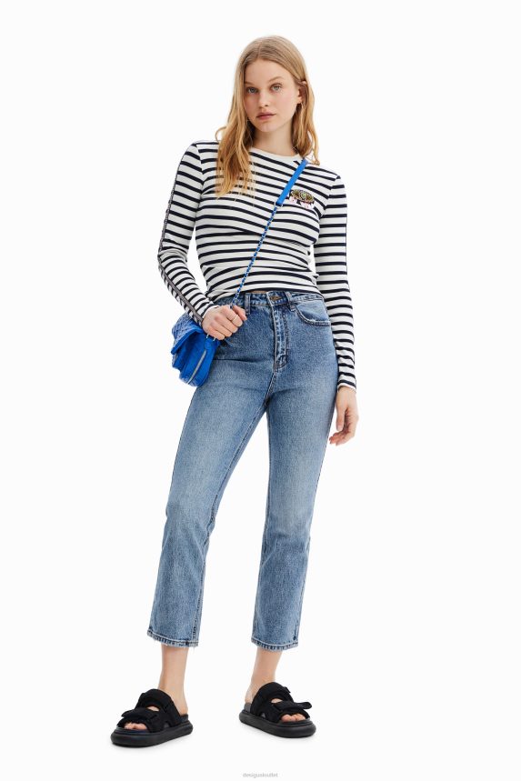 Women DesigualStraight ankle grazer jeans Clothing 68X240517