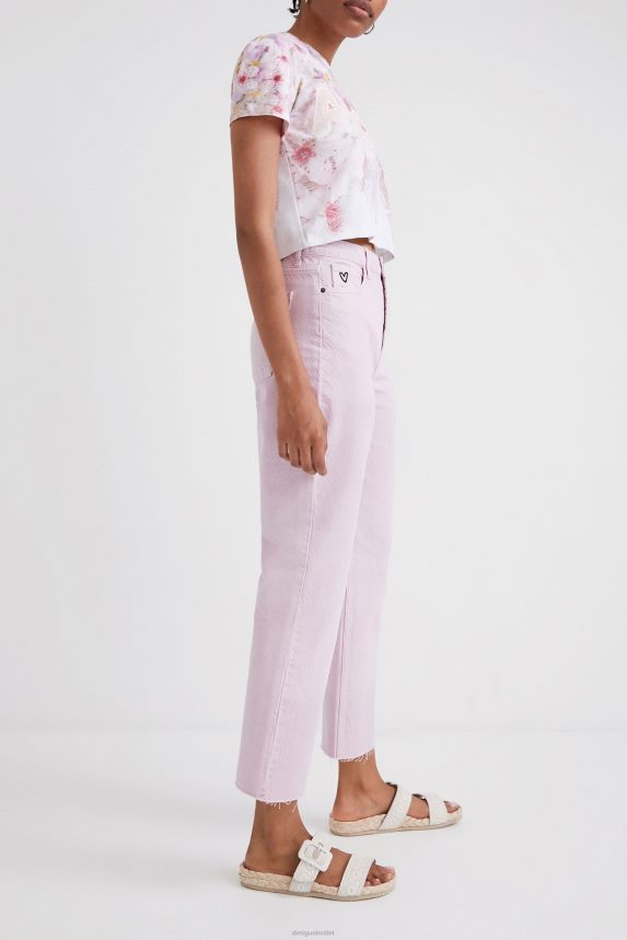 Women DesigualStraight cropped jeans Clothing 68X240437