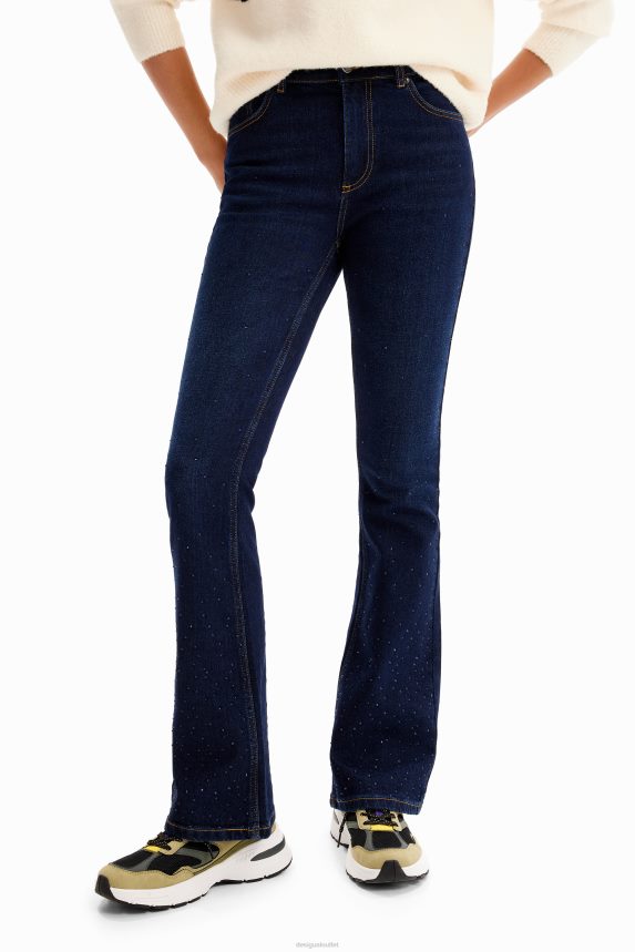 Women DesigualStudded flare jeans Clothing 68X240136