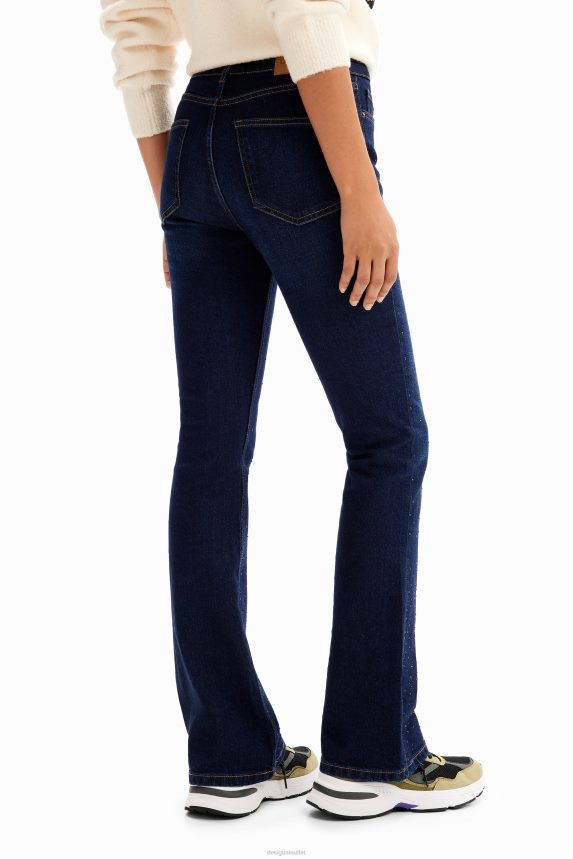 Women DesigualStudded flare jeans Clothing 68X240136