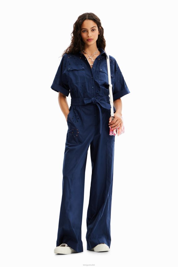 Women DesigualSwiss embroidery boilersuit Clothing 68X240476