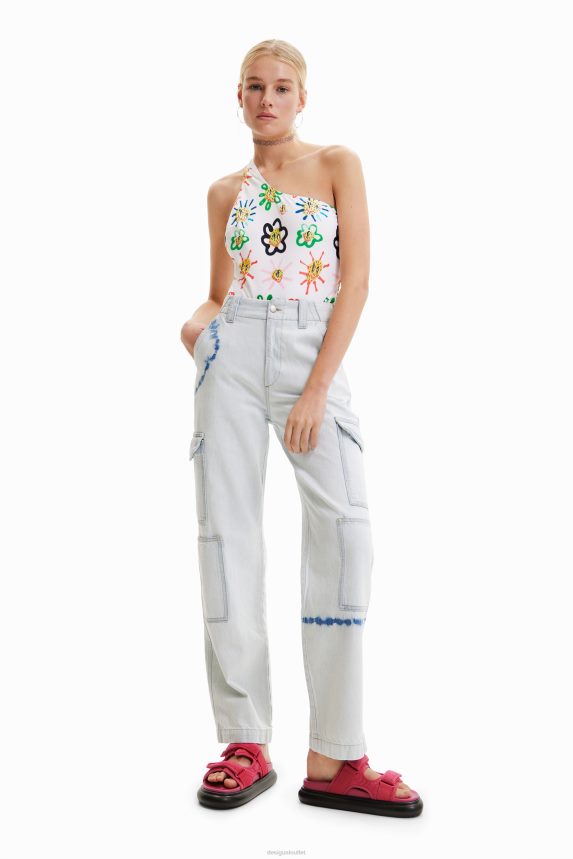 Women DesigualTie-dye cargo jeans Clothing 68X240880