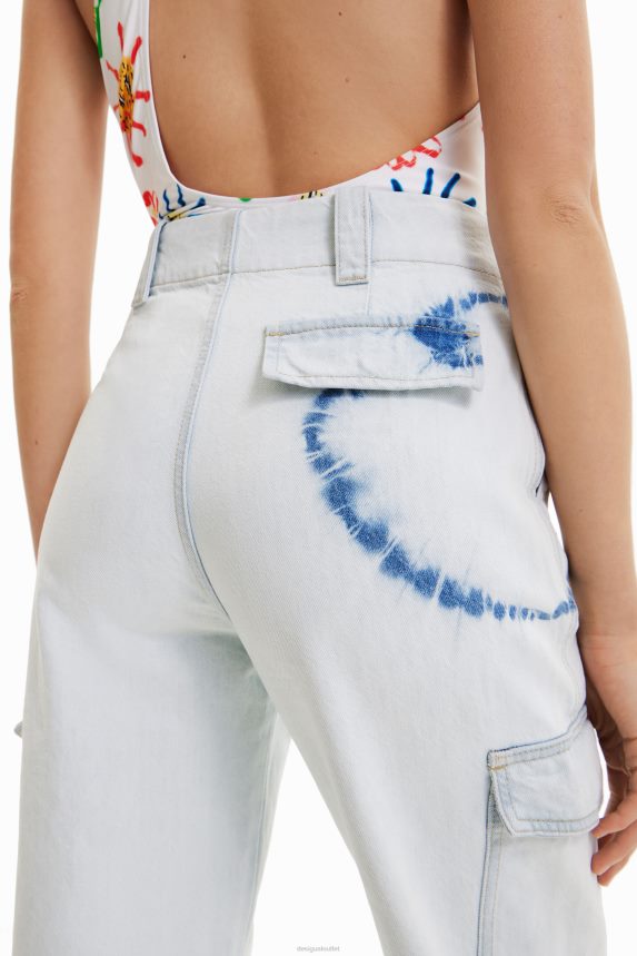 Women DesigualTie-dye cargo jeans Clothing 68X240880