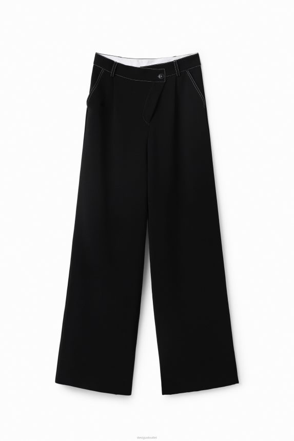 Women DesigualTwisted trousers with pleats Clothing 68X240876