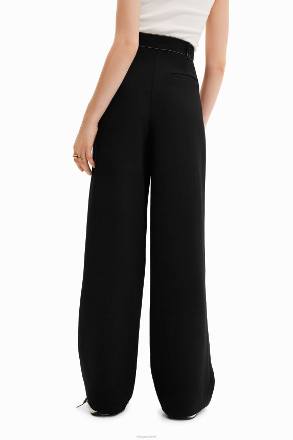 Women DesigualTwisted trousers with pleats Clothing 68X240876