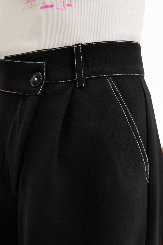 Women DesigualTwisted trousers with pleats Clothing 68X240876